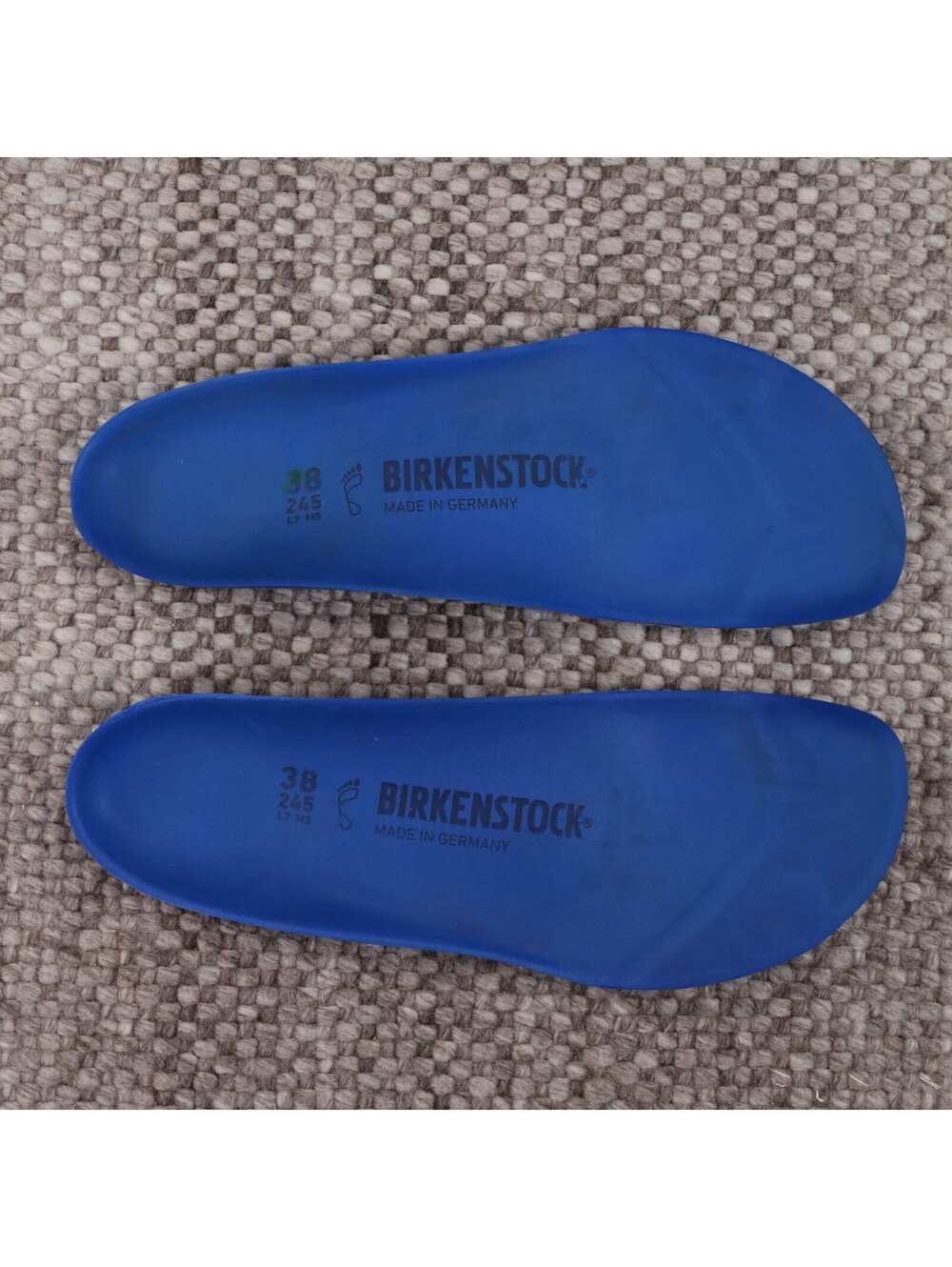 Birkenstock BirkoContact Sport Insoles Size 38 L7 M5 Blue Replacement Orthotics